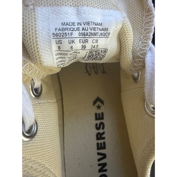 Converse Chuck Taylor All Star Lift Platform Canvas Sneakers White Size 8 Womens - Picture 8 of 13